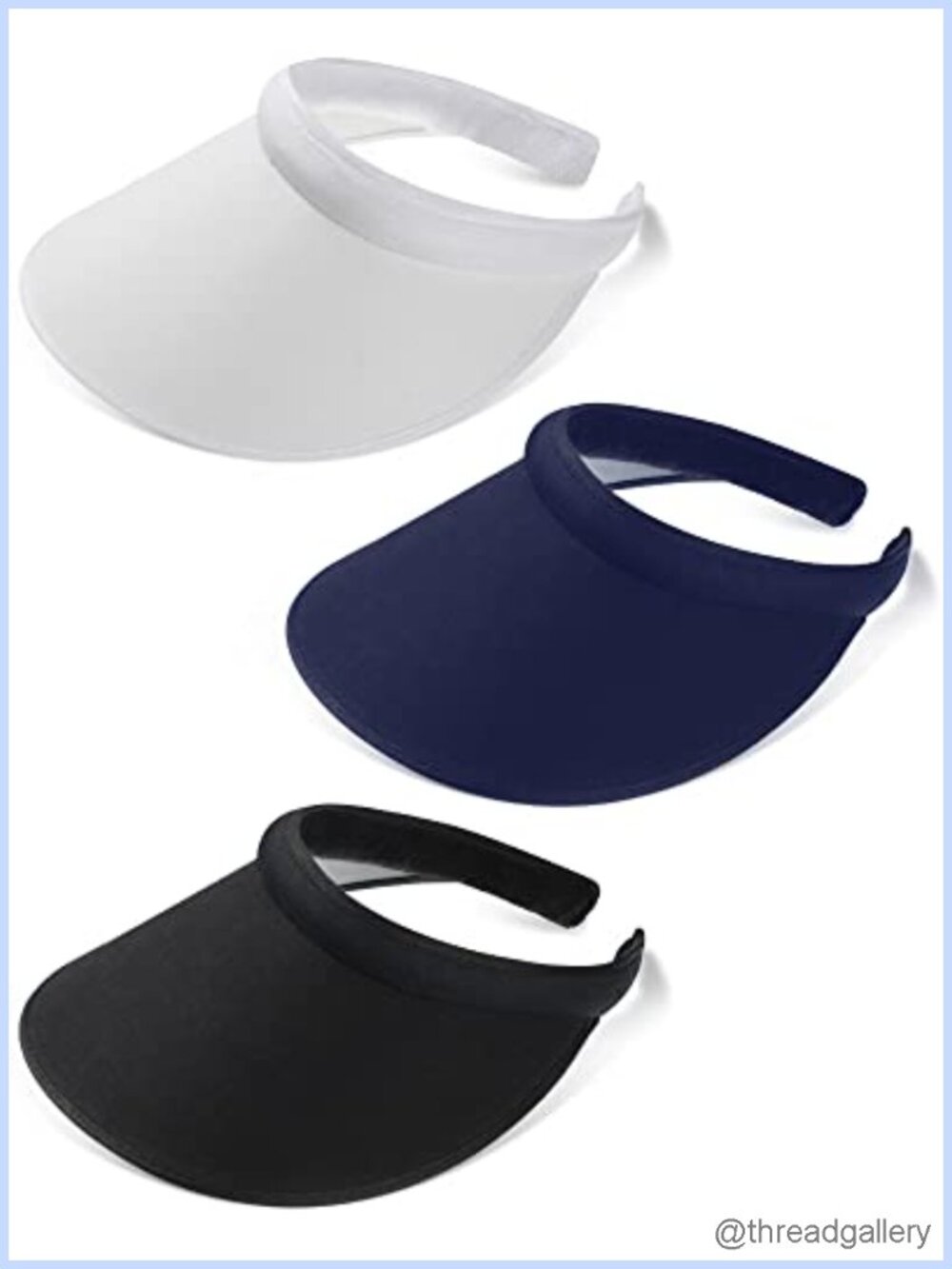 3 Pcs Sun Visor Hat for Women Sports Clip On Wide Brim